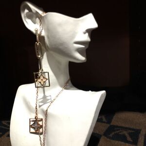 Designer Stainless Steel Rose Color   Necklace